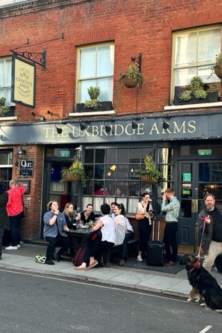 Uxbridge arms outside on the street